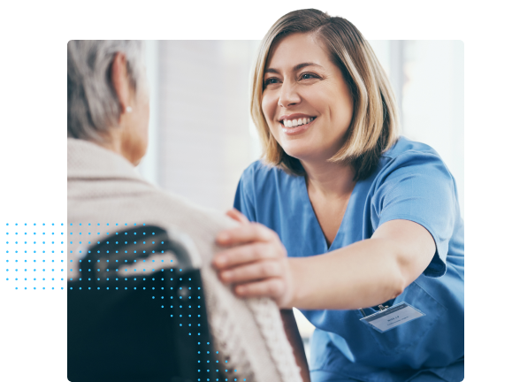 Nurse with patient